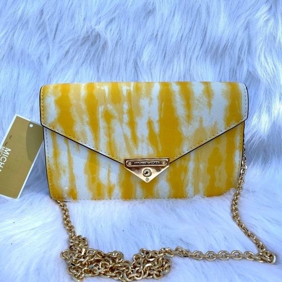 Michael Kors Grace Envelope Clutch Crossbody Butte - Picture 1 of 6